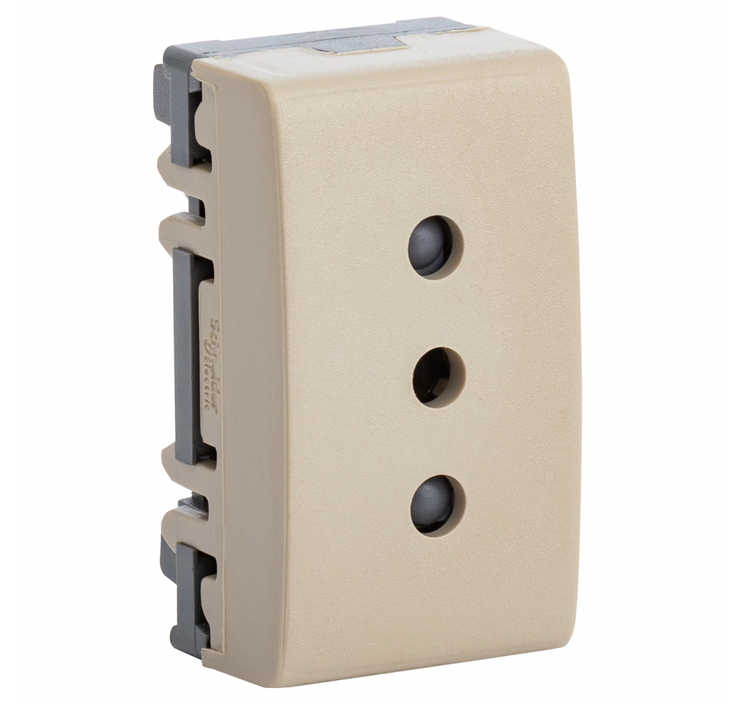 HABITAT 21 ENCHUFE 10A SEGURIDAD  BEIG 6708