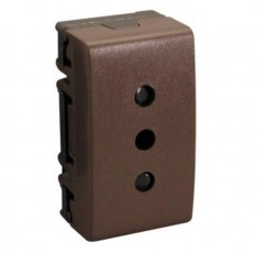 HABITAT 21 ENCHUFE 10A SEGURIDAD MARRON 6608