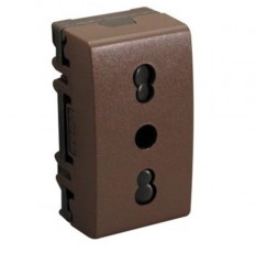 HABITAT 21 ENCHUFE 10/16A MARRON 6615