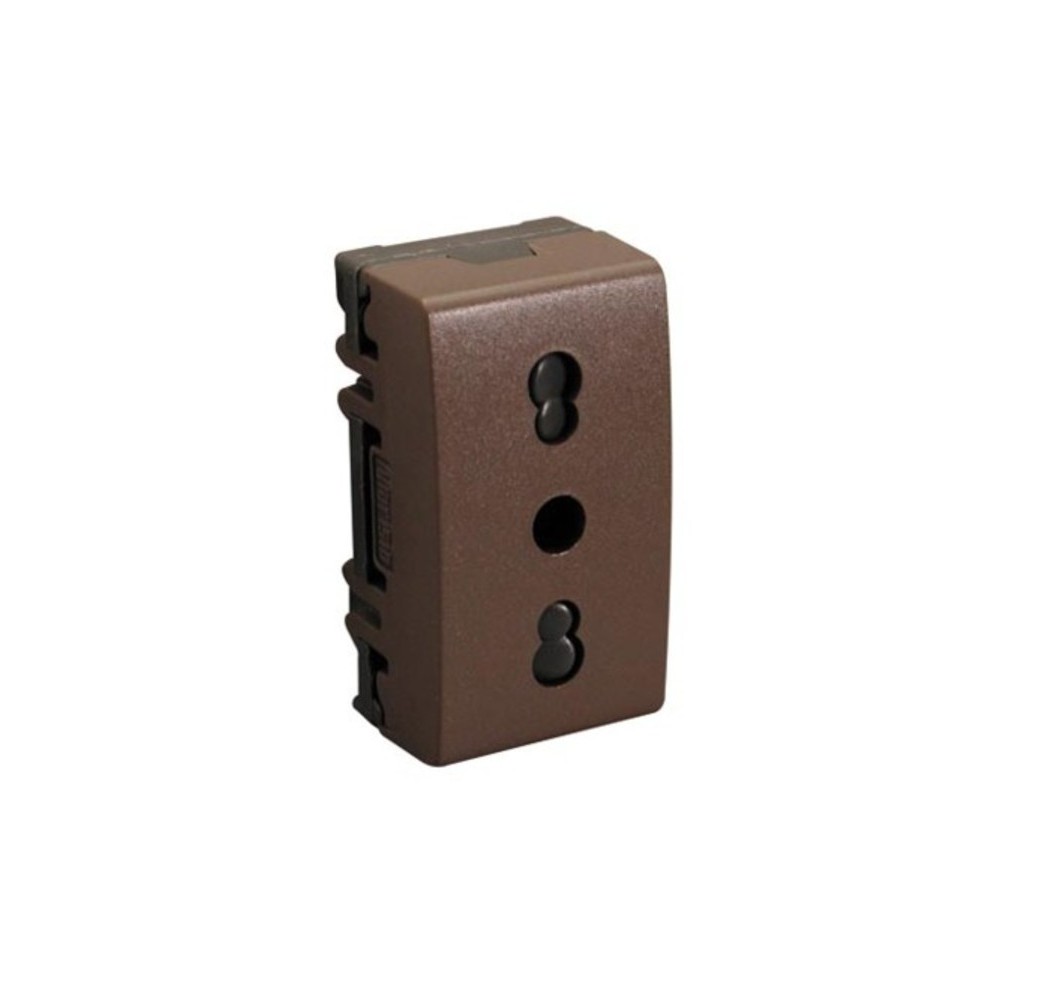 HABITAT 21 ENCHUFE 10/16A MARRON 6615