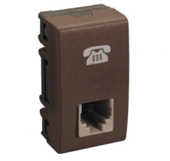 HABITAT 21 ENCHUFE RJ-11 MARRON 6684