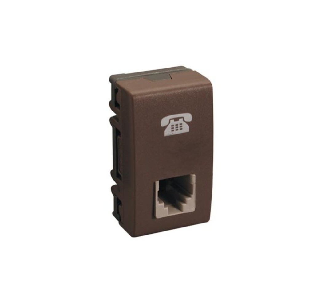 HABITAT 21 ENCHUFE RJ-11 MARRON 6684
