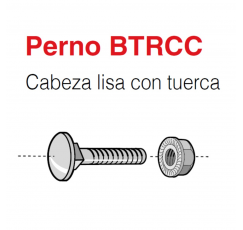 PERNO 6X20 CABEZA LISA C/TUERCA (BOLSA 100) CM801014