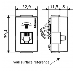 NOBILE MODULO ENCH.RJ11 BLANCO AF2182EB