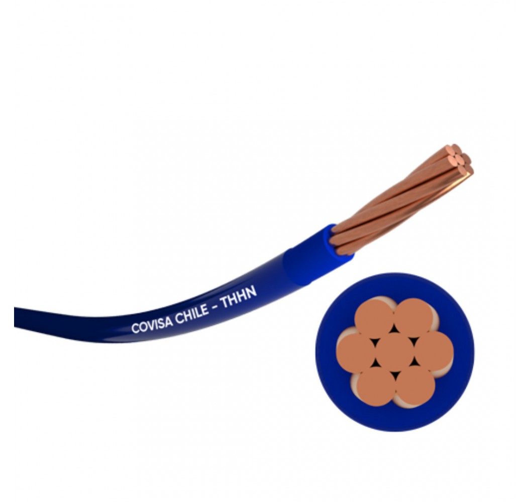 CABLE THHN 002.08 MM #014 AZUL