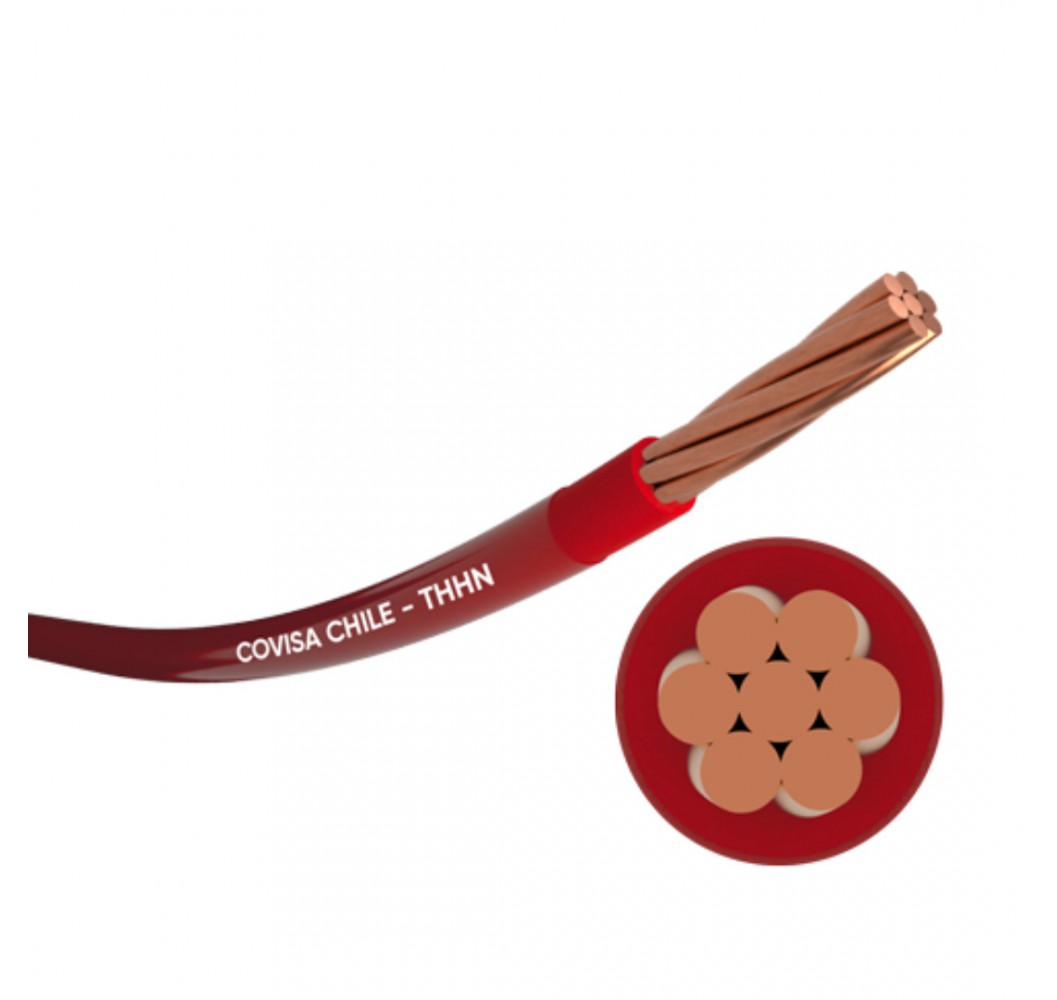 CABLE THHN 002.08 MM #014 ROJO