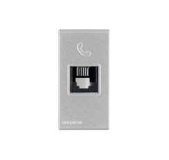 S44 ENCHUFE RJ-11  PLATA 444012