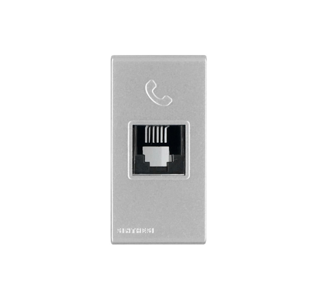 S44 ENCHUFE RJ-11 PLATA 444012