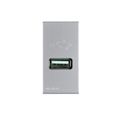 S44 CARGADOR USB 1A  PLATA 444712
