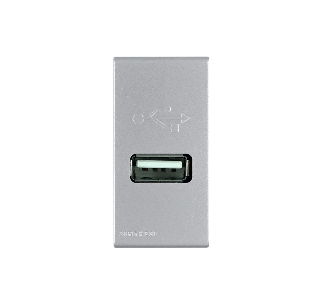 S44 CARGADOR USB 1A PLATA 444712