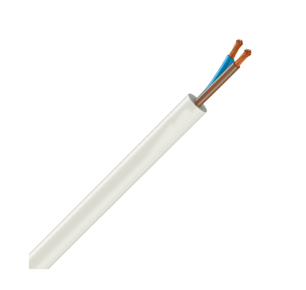 Cordon H05VV.F 2x0.75 mm Blanco
