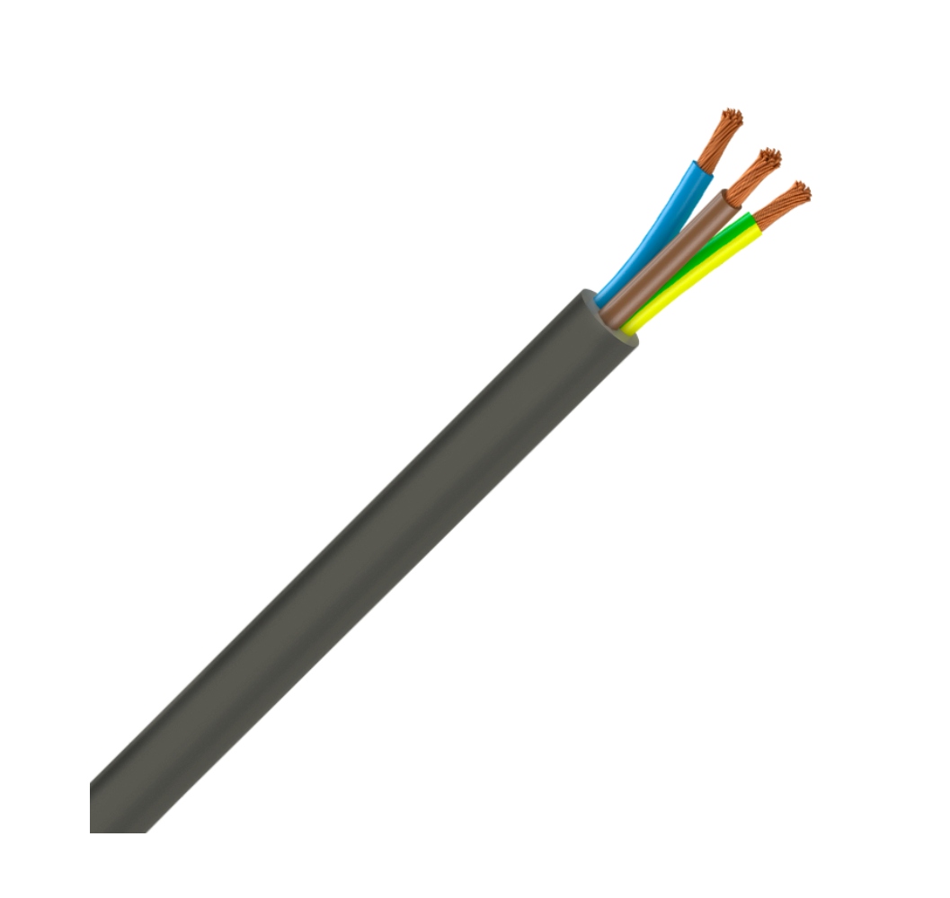 Cordon H05VV.F 3x1.00 mm Negro