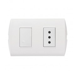 MODUS STYLE INTERRUPTOR 9/12+ENCHUFE BL AE2203EB