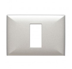 S22 TAPA 1 PUESTO ALUMINIO CHAMPAGNE 220132