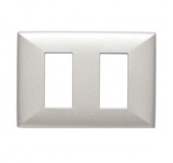 S22 TAPA 2 PUESTO ALUMINIO CHAMPAGNE 220232
